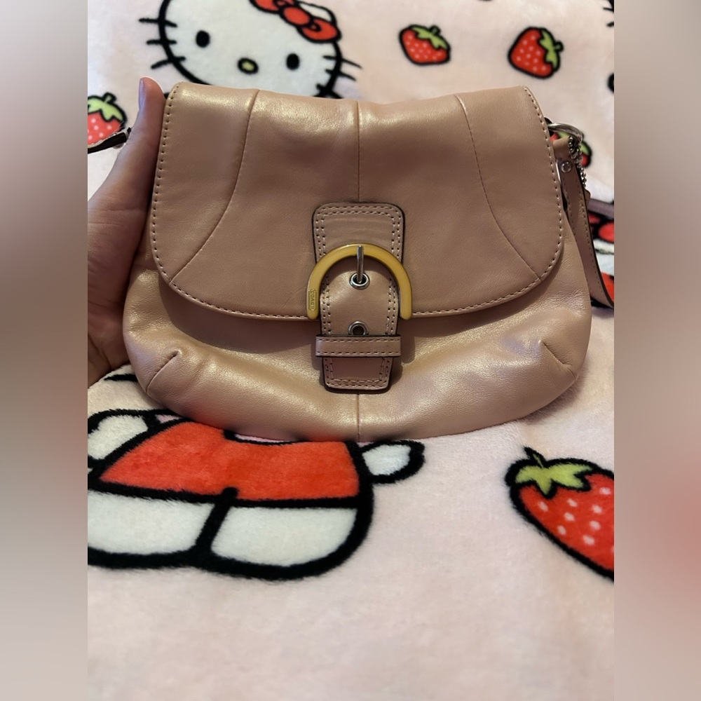 Coach Pale Pink Leather Soho CrossBody Purse!🤍